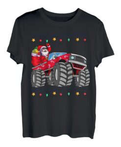 Weihnachtsshirt Weihnachtsmann Monster Truck Christmas T-Shirt