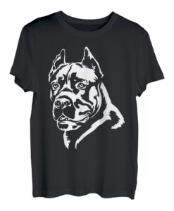 Weißes Portrait Cane Corso Hundebesitzer T-Shirt