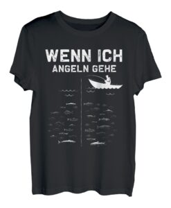 Wenn ich Angeln gehe Fischen Karpfen Hecht Mann Carp Fishing T-Shirt