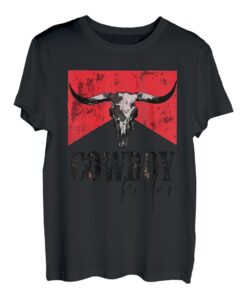 Western Cowgirl, Vintage-Stil, Punchy Cowboy Killers, Bullenhorn T-Shirt