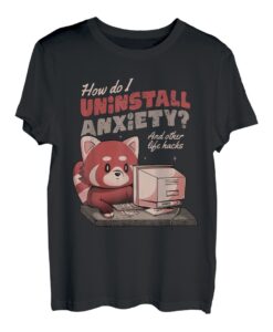 Wie deinstalliere ich Anxiety Cute Red Bear Retro T-Shirt