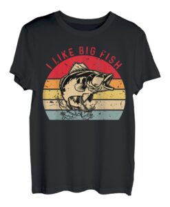 wie Fisch Retro-Sonnenuntergang T-Shirt