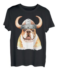 Wikinger Aquarell | Englische Bulldogge T-Shirt