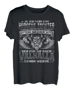 Wikinger Spruch Walhalla Papa Vater Nordische Götter T-Shirt