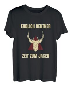 Wild Jäger Geschenk für Rentner Rehbock Jagd Hirsch T-Shirt