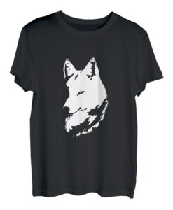 Wolf und Mond Silhouette Wölfe Spruch T-Shirt