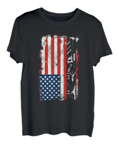 Woodworker Carpenter Vintage patriotische USA amerikanische Flagge T-Shirt