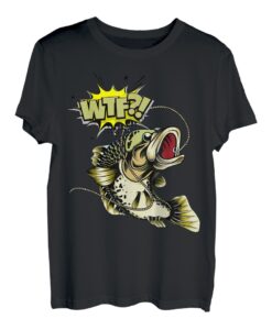 WTF, Möchte fischen, Angelgrafik T-Shirt