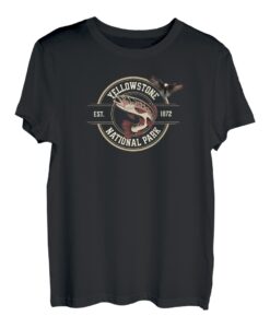 Yellowstone National Park Angeln Adler Outdoor Wandern T-Shirt