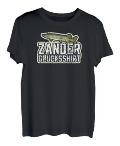 Zander Glücksshirt Angler Zander Angeln T-Shirt