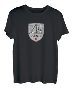 Zermatt Matterhorn Berg Ski Wappen T-Shirt