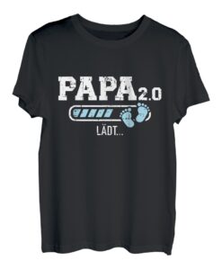 Zweifacher Papa Vater 2.0 lädt loading Baby Verkündung T-Shirt