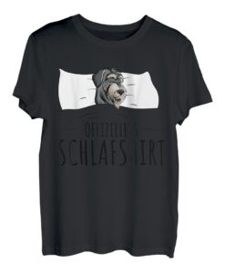 Zwergschnauzer Hunde Offizielles Schlafshirt T-Shirt