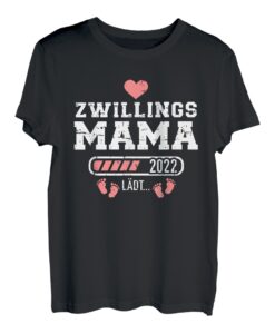 Zwillingsmama 2022 lädt Mutter von Zwillingen T-Shirt